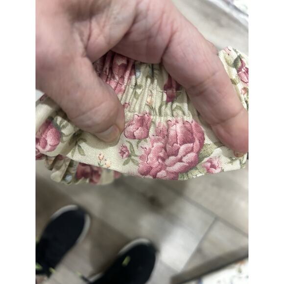 Longaberger Peony Large Basket Garter floral fabric Hard to Find - Picture 2 of 2